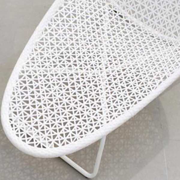 HOMEBASE OFFICE LLC Handwoven White Outdoor Rattan Chair/Beach Bed